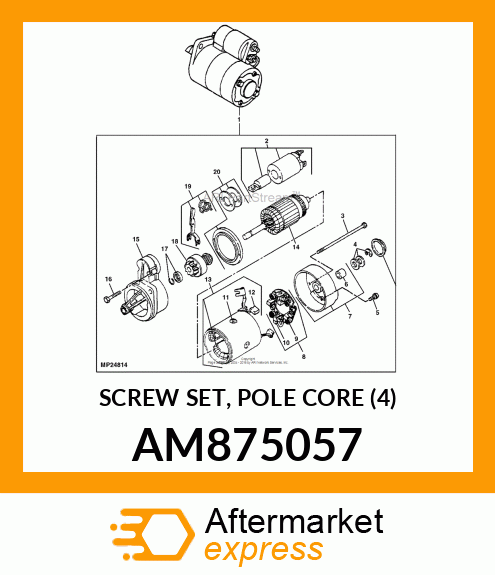 SCREW SET, POLE CORE (4) AM875057