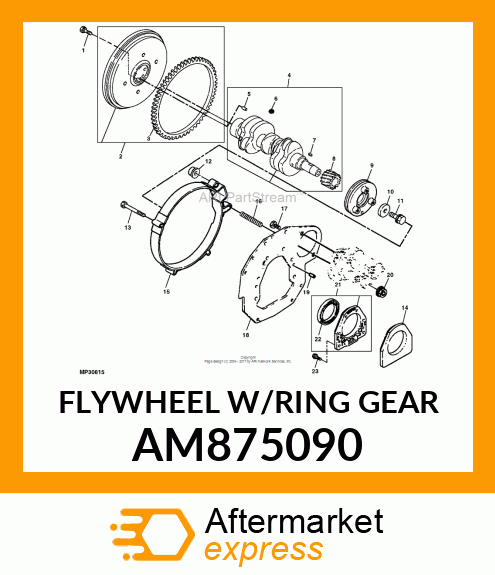 FLYWHEEL W/RING GEAR AM875090