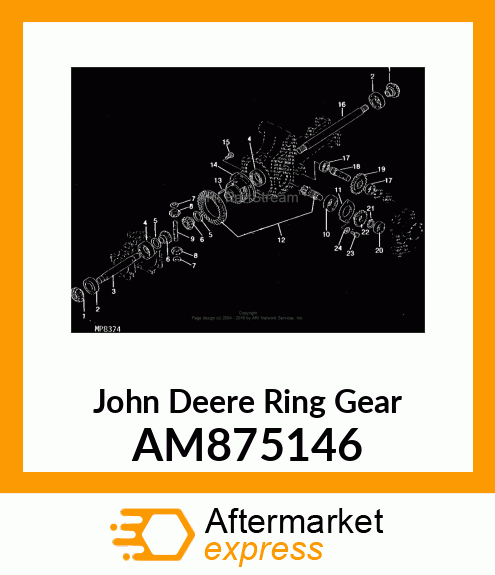 RING GEAR, GEAR ASSEMBLY, RING AM875146