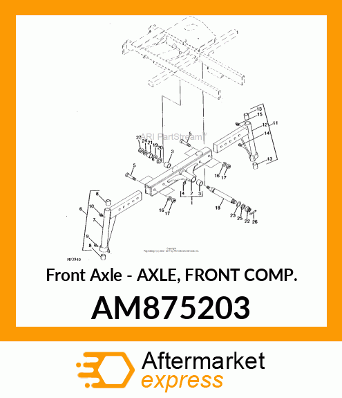 Front Axle AM875203