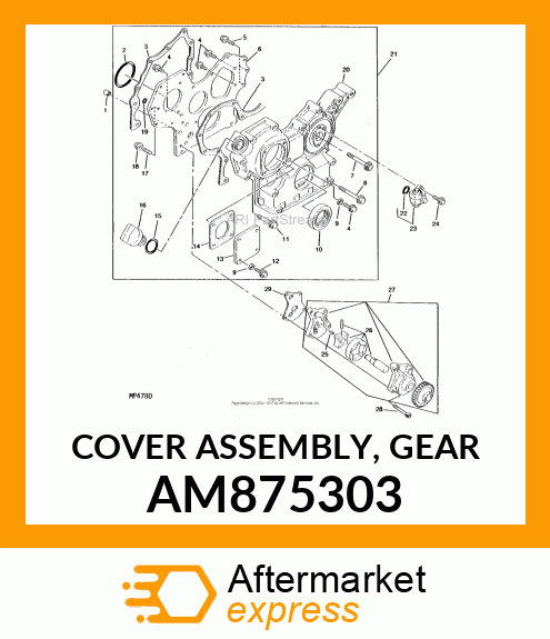 COVER ASSEMBLY, GEAR AM875303