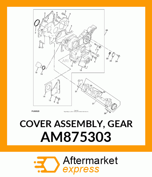 COVER ASSEMBLY, GEAR AM875303