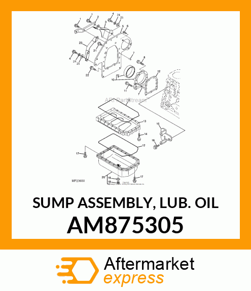 SUMP ASSEMBLY, LUB. OIL AM875305