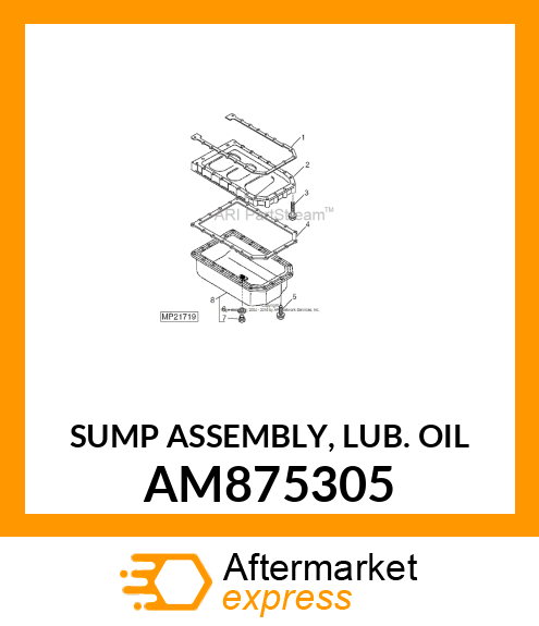 SUMP ASSEMBLY, LUB. OIL AM875305