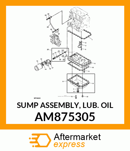 SUMP ASSEMBLY, LUB. OIL AM875305