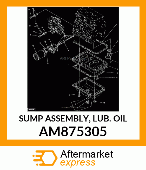 SUMP ASSEMBLY, LUB. OIL AM875305