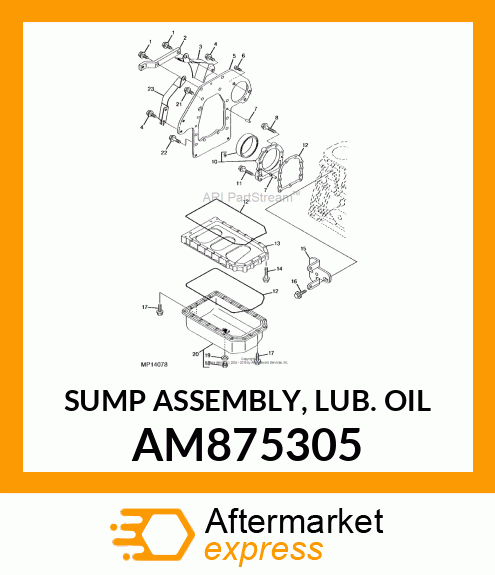 SUMP ASSEMBLY, LUB. OIL AM875305