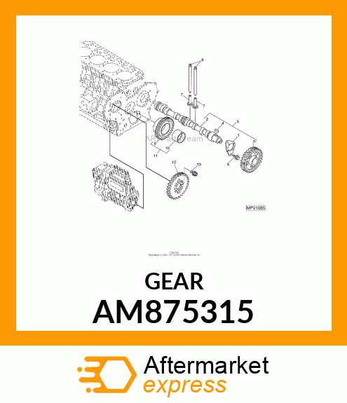 GEAR W/BUSH, IDLE AM875315