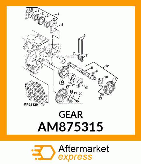 GEAR W/BUSH, IDLE AM875315