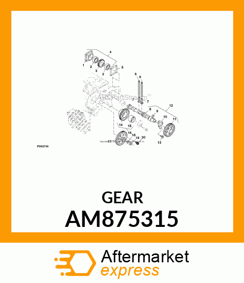 GEAR W/BUSH, IDLE AM875315