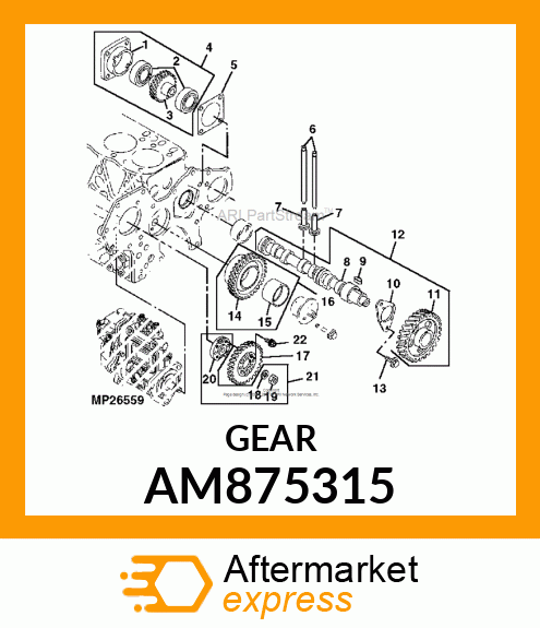 GEAR W/BUSH, IDLE AM875315