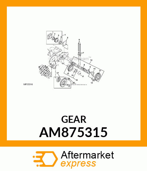 GEAR W/BUSH, IDLE AM875315