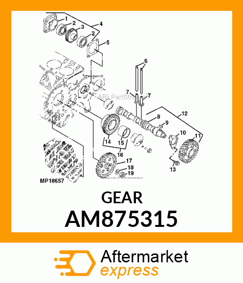 GEAR W/BUSH, IDLE AM875315