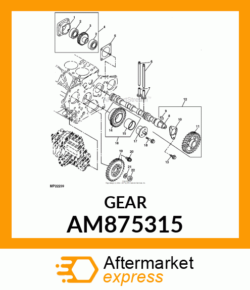 GEAR W/BUSH, IDLE AM875315