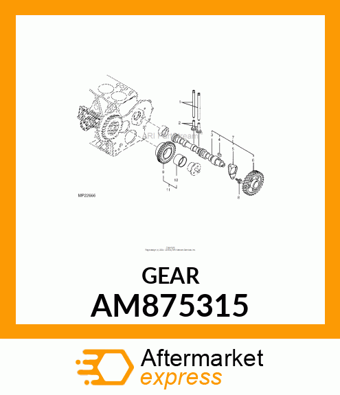 GEAR W/BUSH, IDLE AM875315