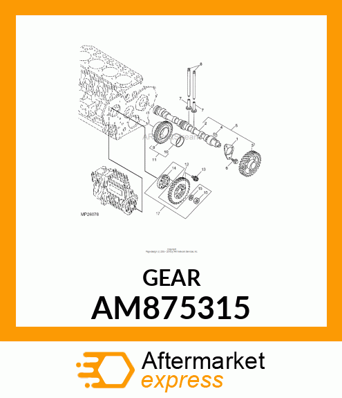 GEAR W/BUSH, IDLE AM875315