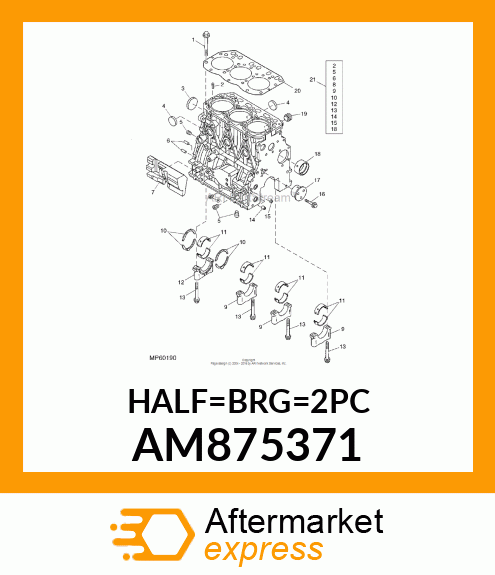 KIT, MAIN BEARING AM875371