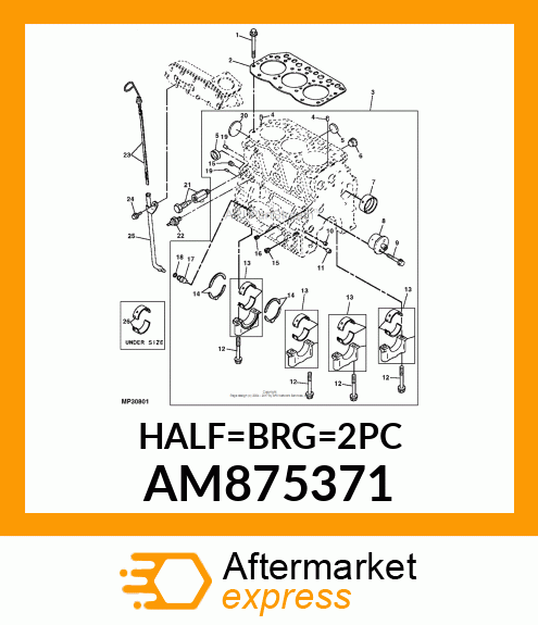 KIT, MAIN BEARING AM875371