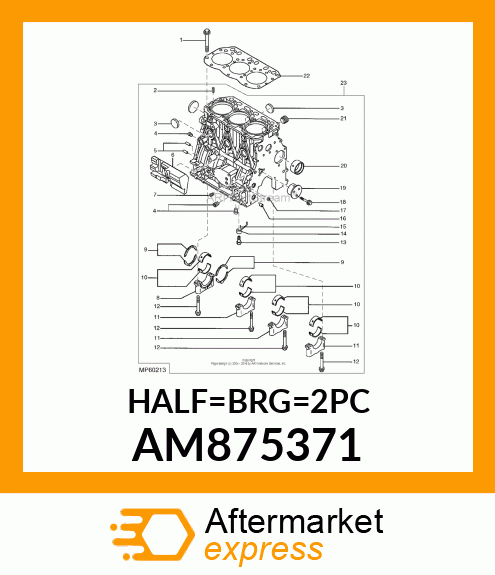 KIT, MAIN BEARING AM875371