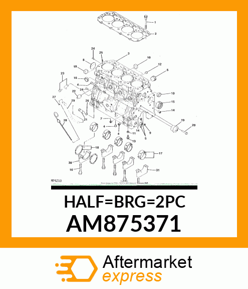 KIT, MAIN BEARING AM875371