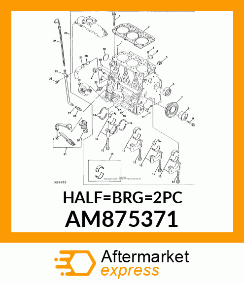 KIT, MAIN BEARING AM875371