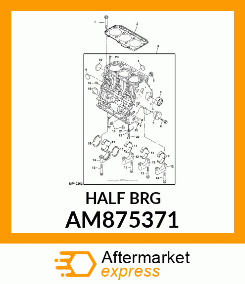 KIT, MAIN BEARING AM875371