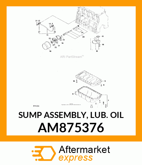 SUMP ASSEMBLY, LUB. OIL AM875376