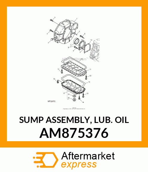 SUMP ASSEMBLY, LUB. OIL AM875376