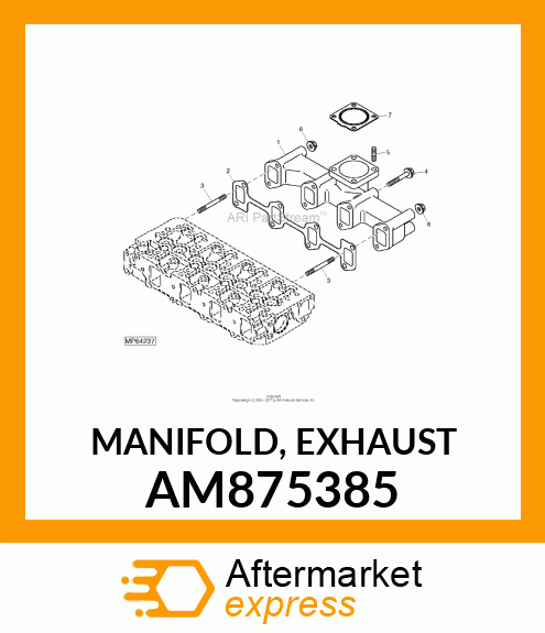 MANIFOLD, EXHAUST AM875385