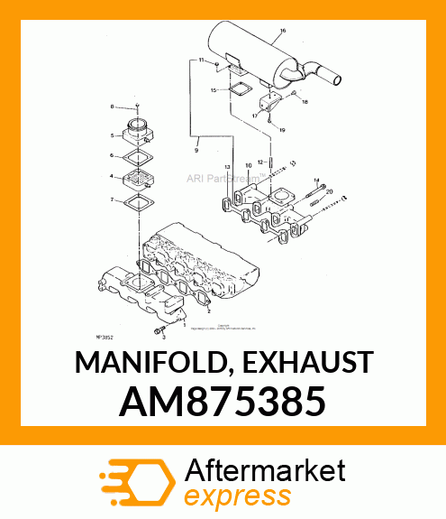 MANIFOLD, EXHAUST AM875385