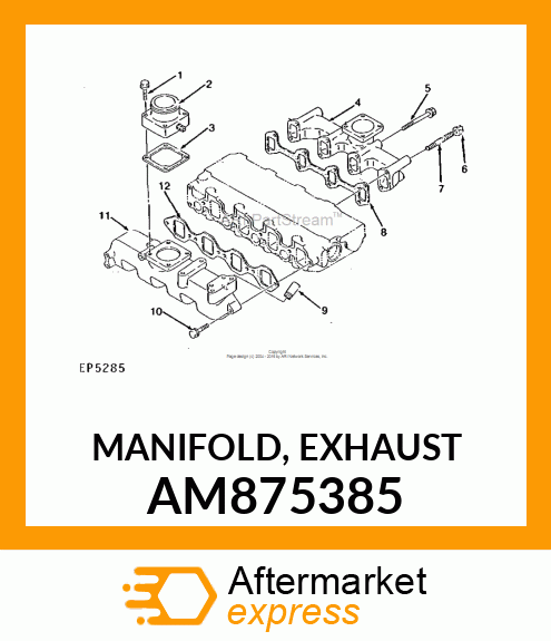 MANIFOLD, EXHAUST AM875385