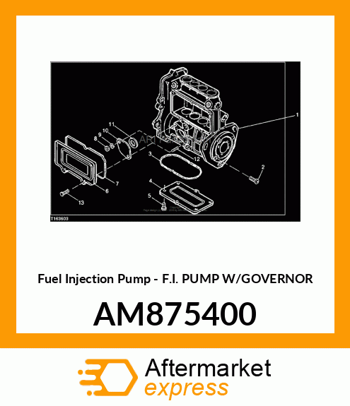 Fuel Injection Pump - F.I. PUMP W/GOVERNOR AM875400