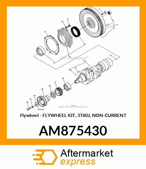 Flywheel - FLYWHEEL KIT, 3T80J, NON-CURRENT AM875430