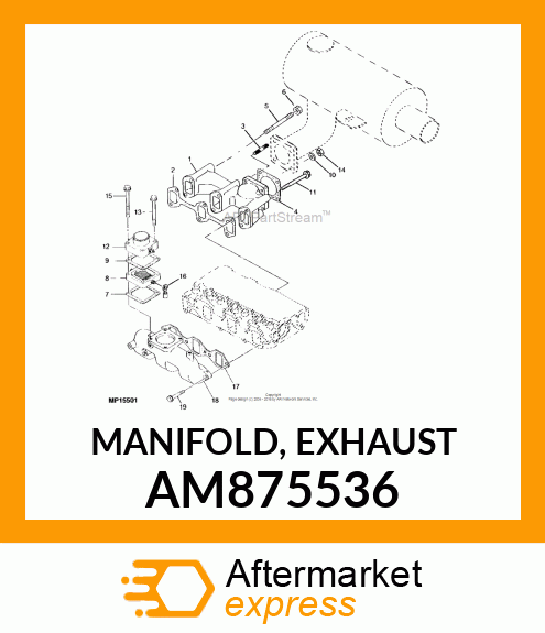 MANIFOLD, EXHAUST AM875536