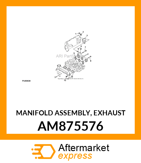 MANIFOLD ASSEMBLY, EXHAUST AM875576