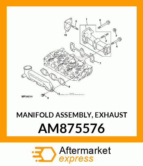 MANIFOLD ASSEMBLY, EXHAUST AM875576