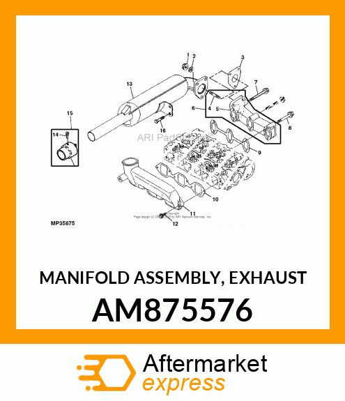 MANIFOLD ASSEMBLY, EXHAUST AM875576