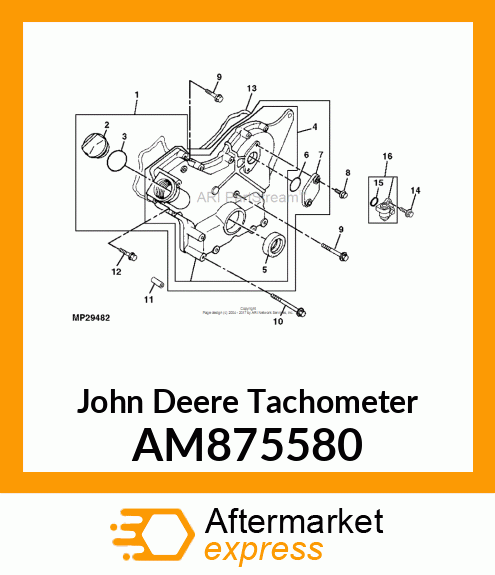 GEAR UNIT ASSEMBLY, TACHOMETER AM875580