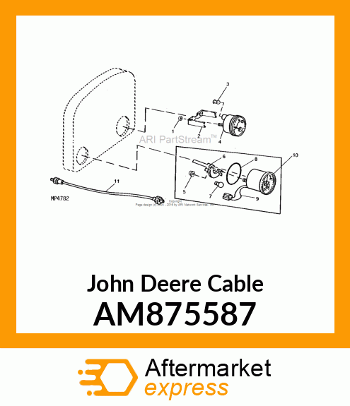 CABLE ASSEMBLY, TACHOMETER AM875587