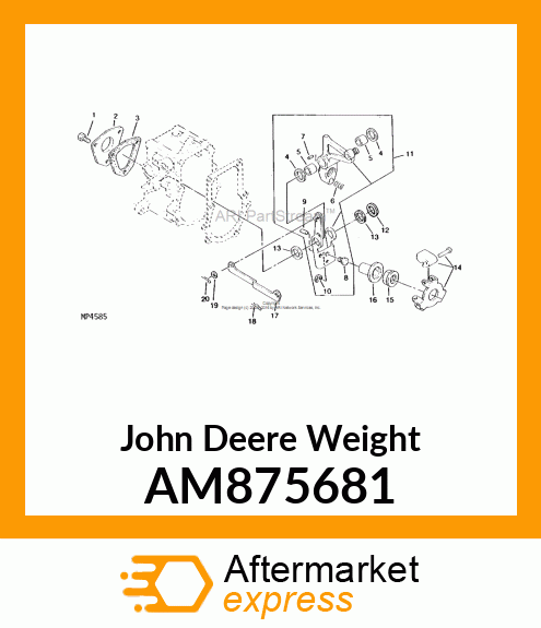 WEIGHT ASSEMBLY AM875681