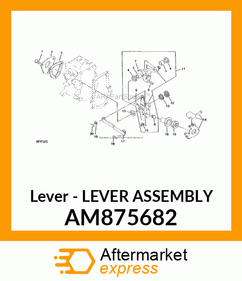 Lever - LEVER ASSEMBLY AM875682