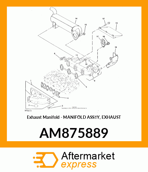 Exhaust Manifold - MANIFOLD ASS'Y, EXHAUST AM875889