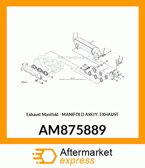 Exhaust Manifold - MANIFOLD ASS'Y, EXHAUST AM875889