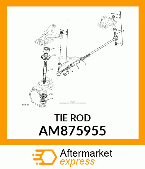 Tie Rod End - END, ROD, ASSEMBLY AM875955