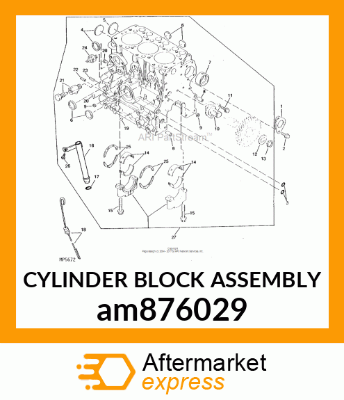 CYLINDER BLOCK ASSEMBLY am876029