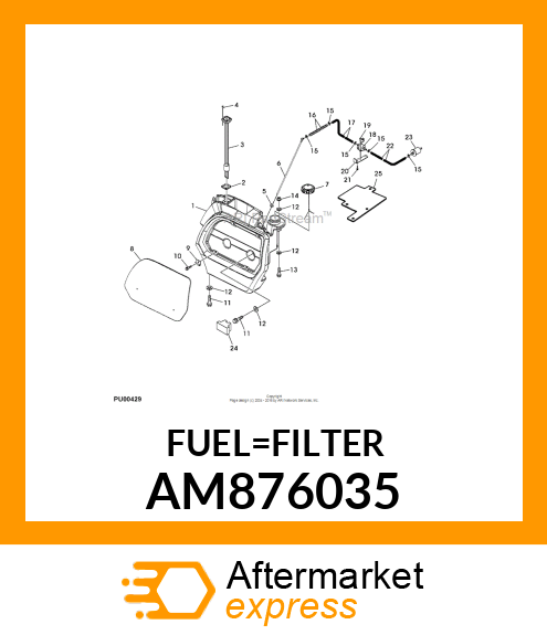 FILTER, FUEL AM876035