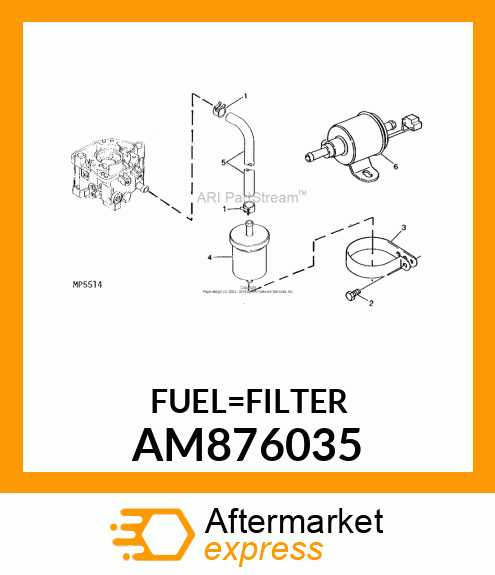 FILTER, FUEL AM876035