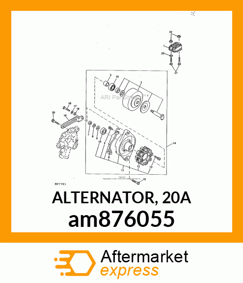 ALTERNATOR, 20A am876055