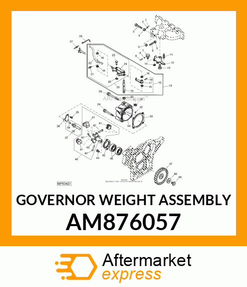 GOVERNOR WEIGHT ASSEMBLY AM876057