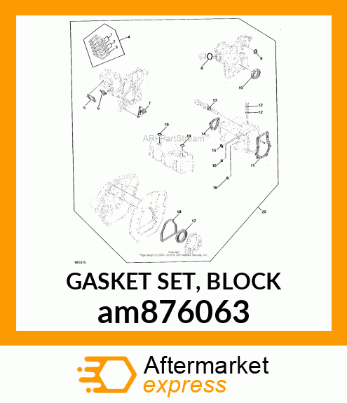 GASKET SET, BLOCK am876063